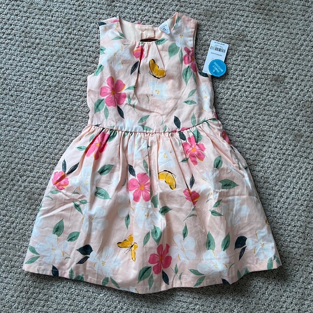 CARTERS TODDLER FLORAL DRESS NWT
